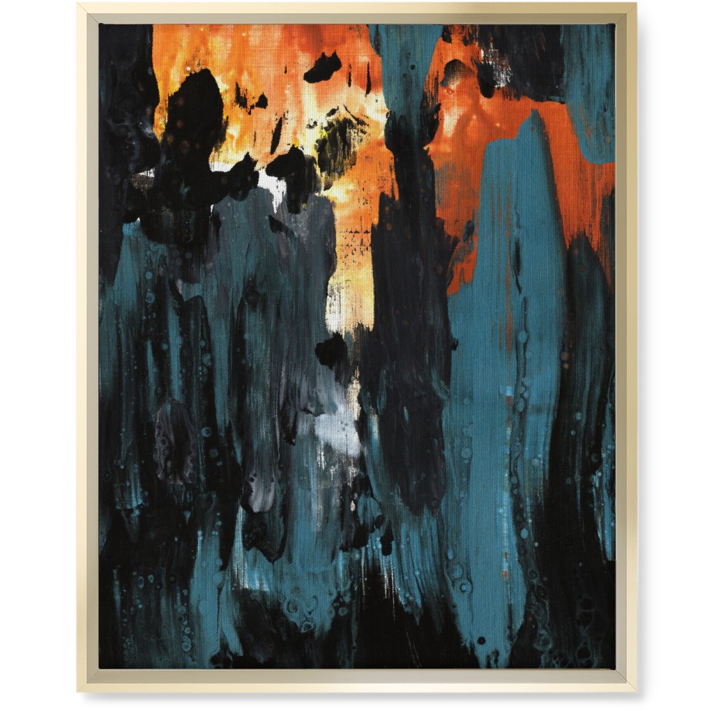 New Dawn - Multi Wall Art, Gold, Single piece, Canvas, 16x20, Black, Black