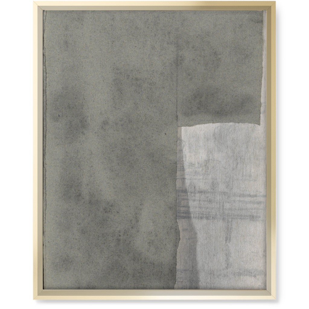 Right Graphite Diptych Wall Art, Gold, Single piece, Canvas, 16x20, Gray