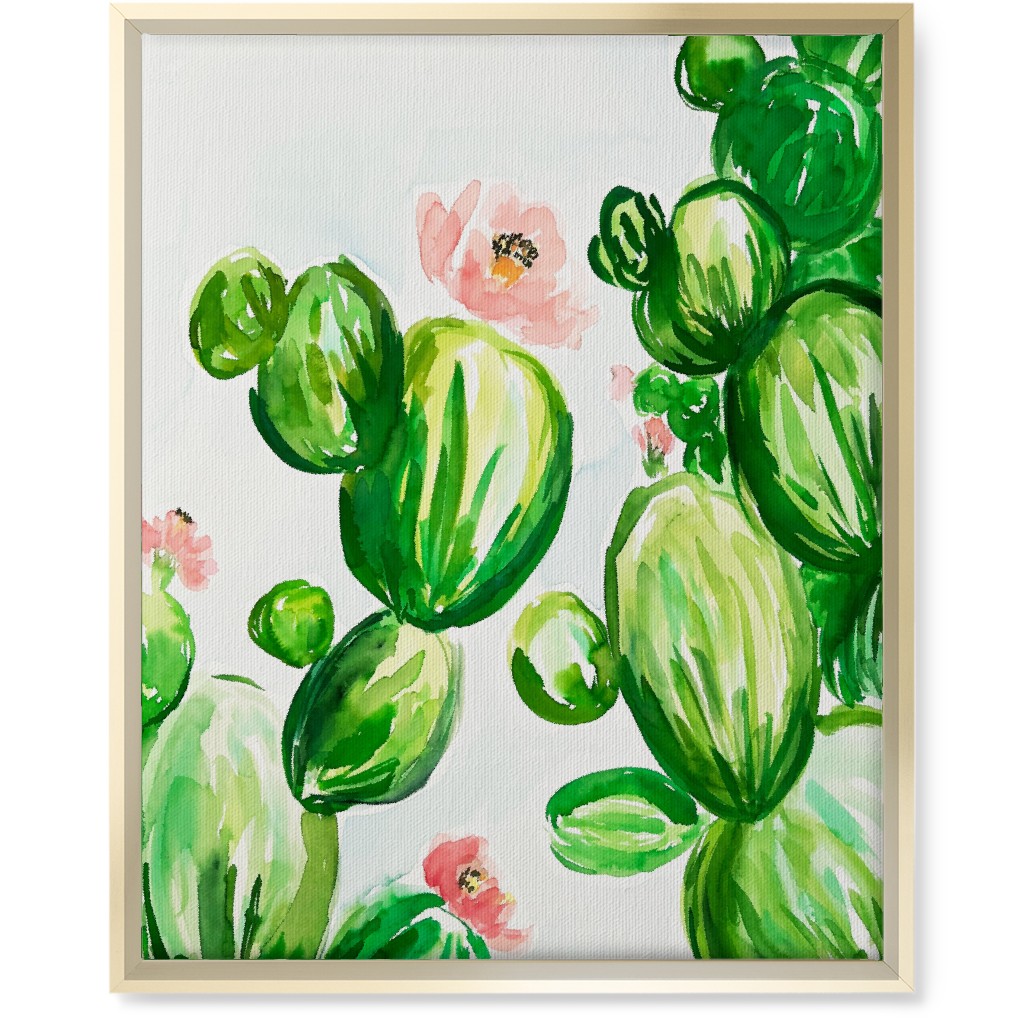 Desert Sunset - Green Wall Art, Gold, Single piece, Canvas, 16x20, Green, Classic Green