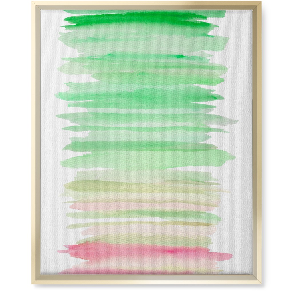 Watercolor Ocean Seashore Wall Art, Gold, Single piece, Canvas, 16x20, Green, Spring