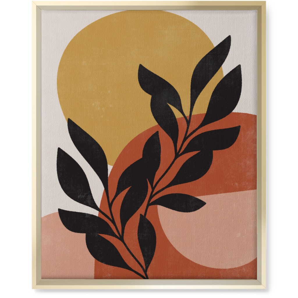 Earthen Crest - Terracotta Wall Art, Gold, Single piece, Canvas, 16x20, Orange, Orange