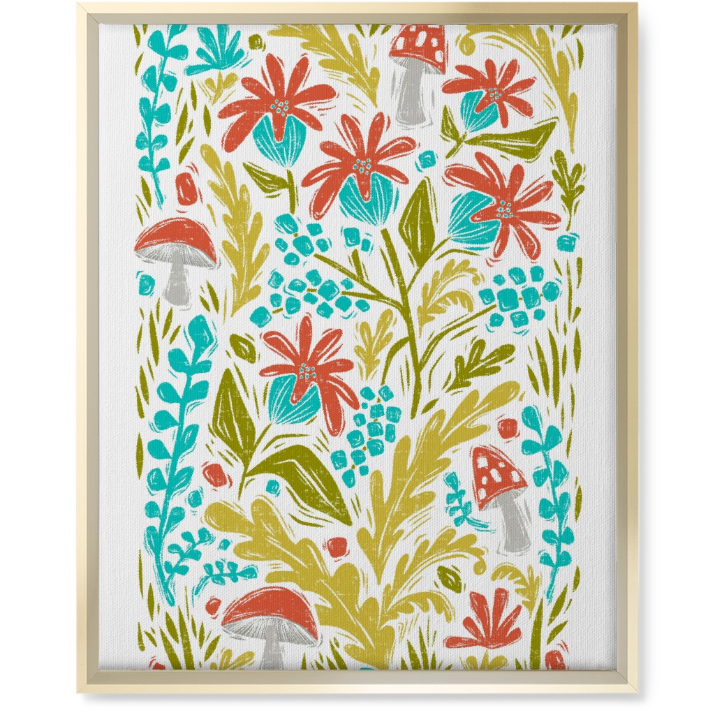 Botanical Forest - Multi Wall Art, Gold, Single piece, Canvas, 16x20, Multicolor