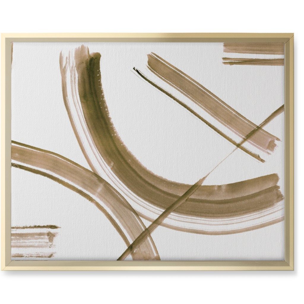 Watercolor Intersection of Minds Wall Art, Gold, Single piece, Canvas, 16x20, Brown