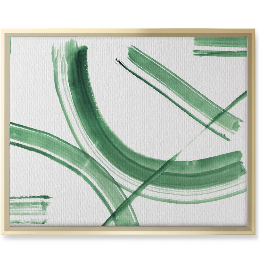 Watercolor Intersection of Minds Wall Art, Gold, Single piece, Canvas, 16x20, Green, Spruce