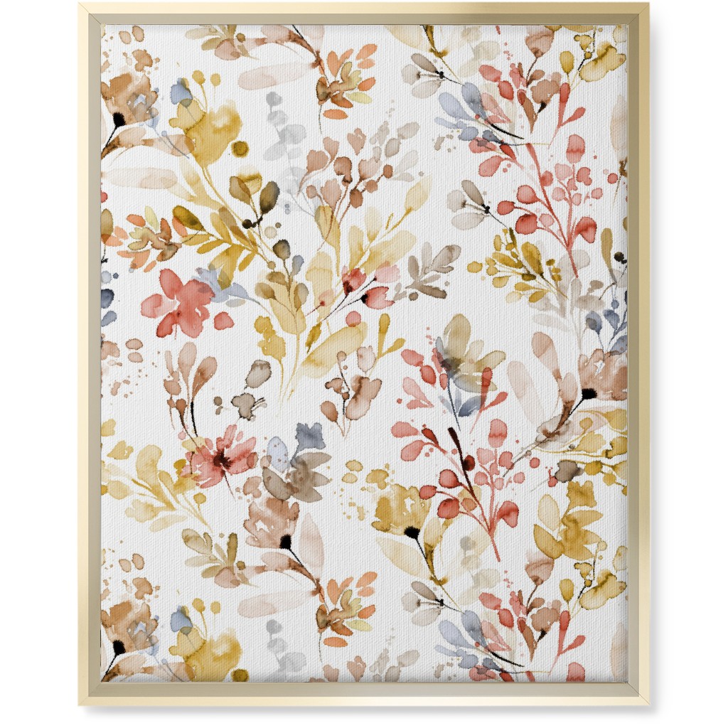 Wild Plants - Multi Wall Art, Gold, Single piece, Canvas, 16x20, Multicolor