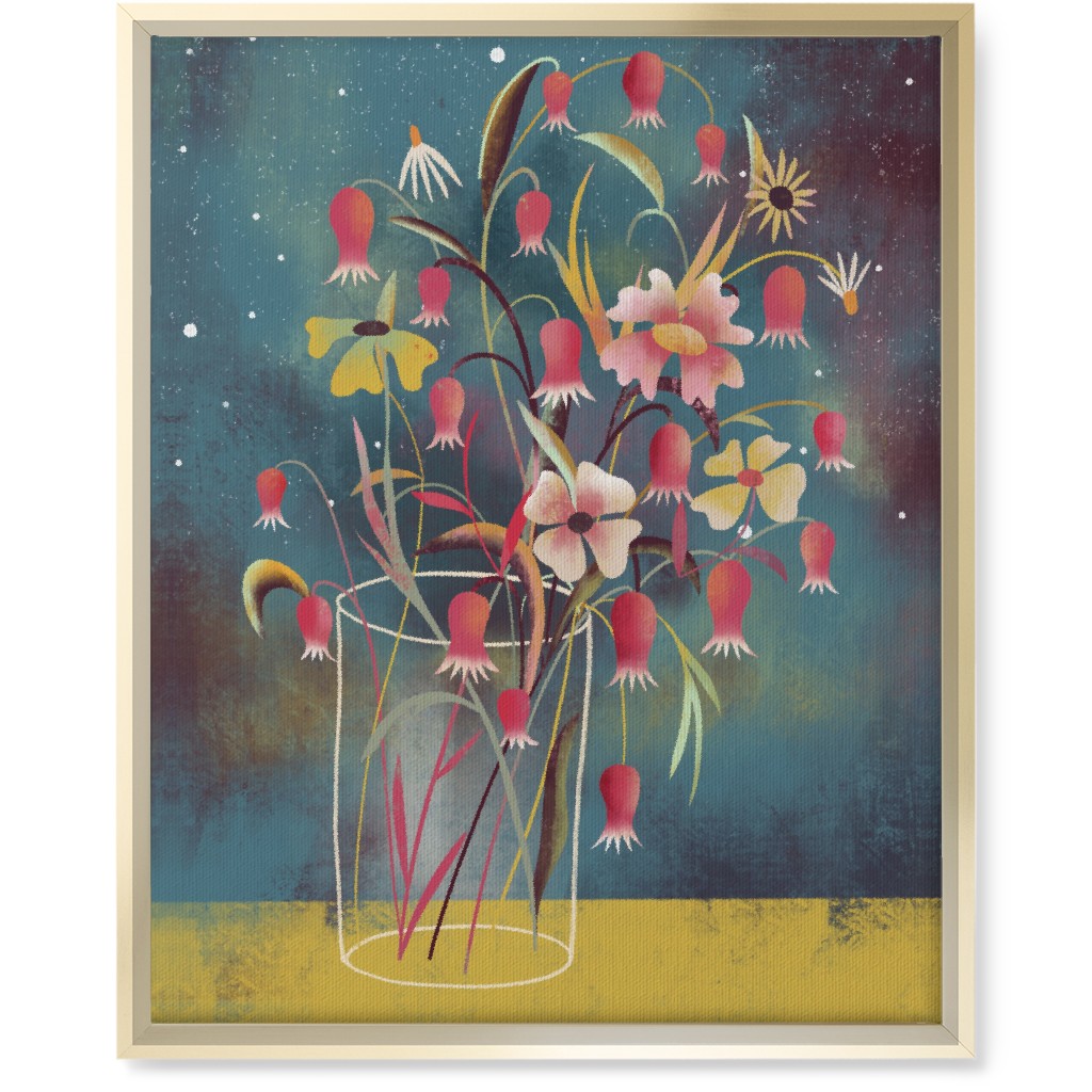 Lily of the Valley Bouquet - Multi Wall Art, Gold, Single piece, Canvas, 16x20, Multicolor