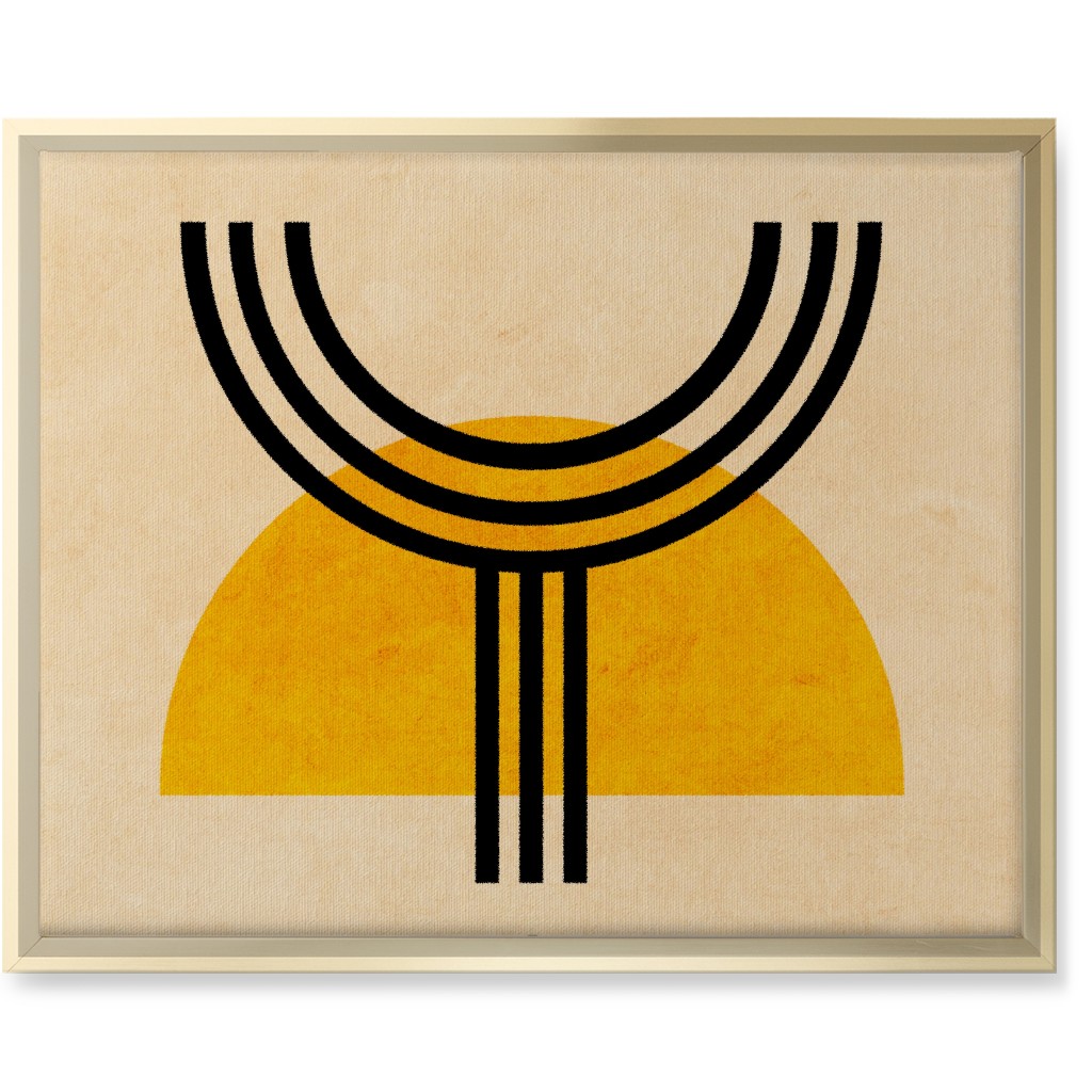 Olympus Abstract - Yellow Wall Art, Gold, Single piece, Canvas, 16x20, Yellow