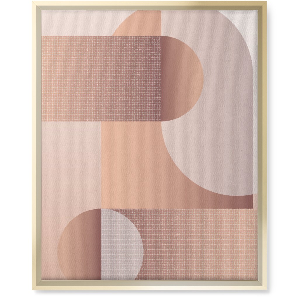 Geometric Arches - Neutral Wall Art, Gold, Single piece, Canvas, 16x20, Pink, Bright Pink