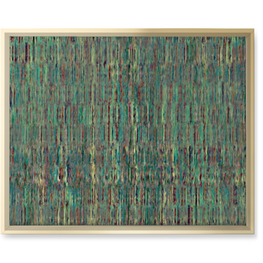 String Theory - Green Wall Art, Gold, Single piece, Canvas, 16x20, Green, Classic Green
