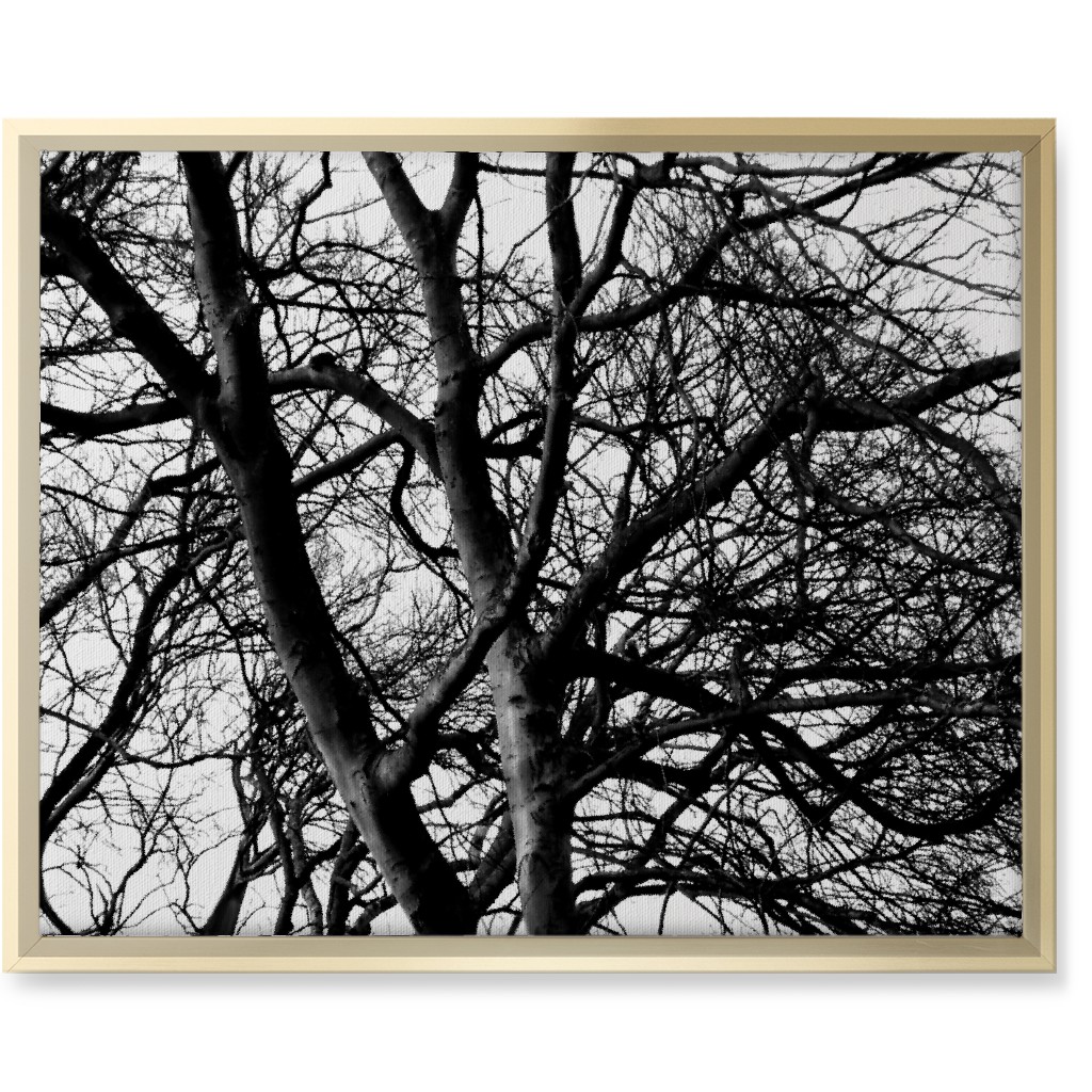 Tree Lace - Neutral Wall Art, Gold, Single piece, Canvas, 16x20, Black, Black