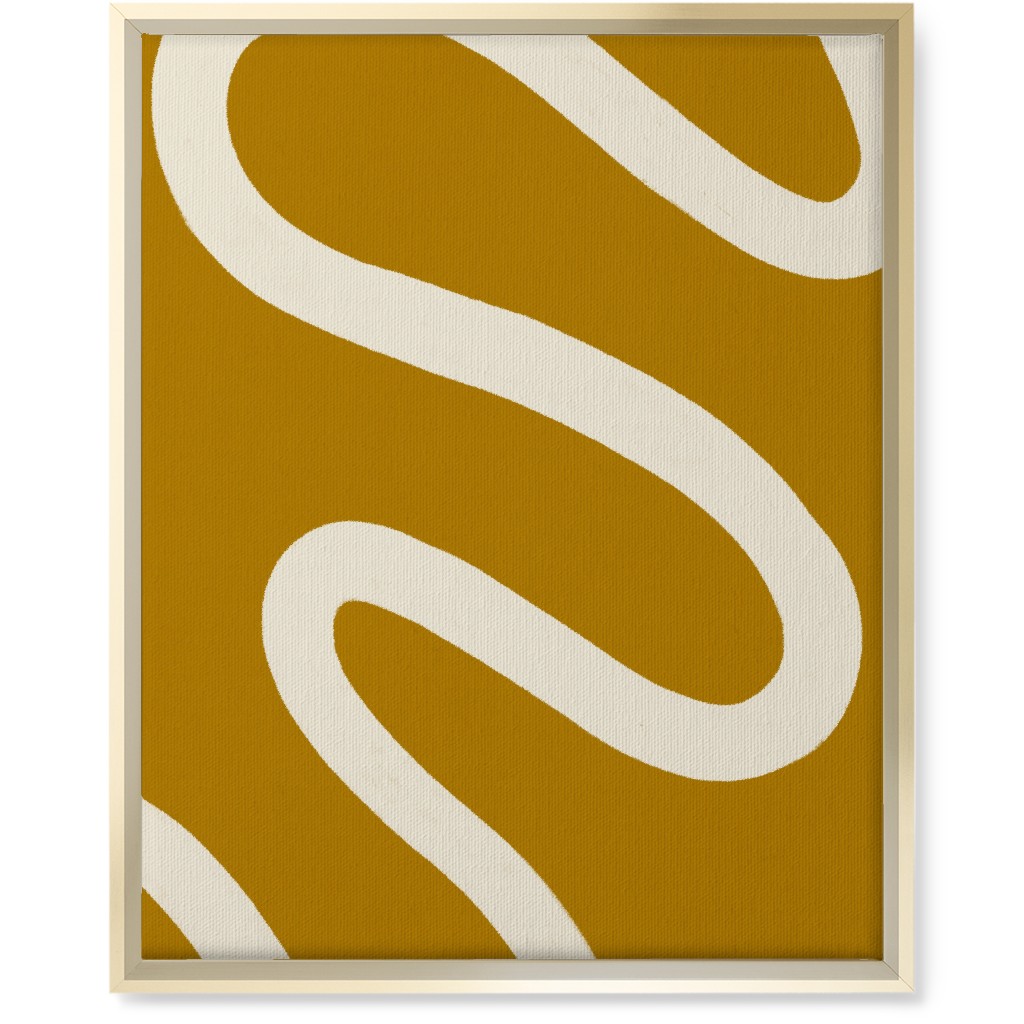 Tangled Brush Strokes Ii Wall Art, Gold, Single piece, Canvas, 16x20, Yellow, Golden