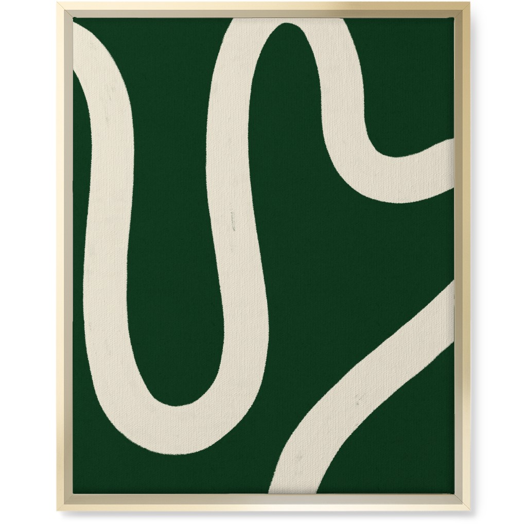 Tangled Brush Strokes Iii Wall Art, Gold, Single piece, Canvas, 16x20, Green, Kale