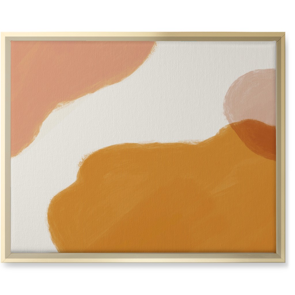 Abstract Shapes - Neutral Wall Art, Gold, Single piece, Canvas, 16x20, Orange, Orange
