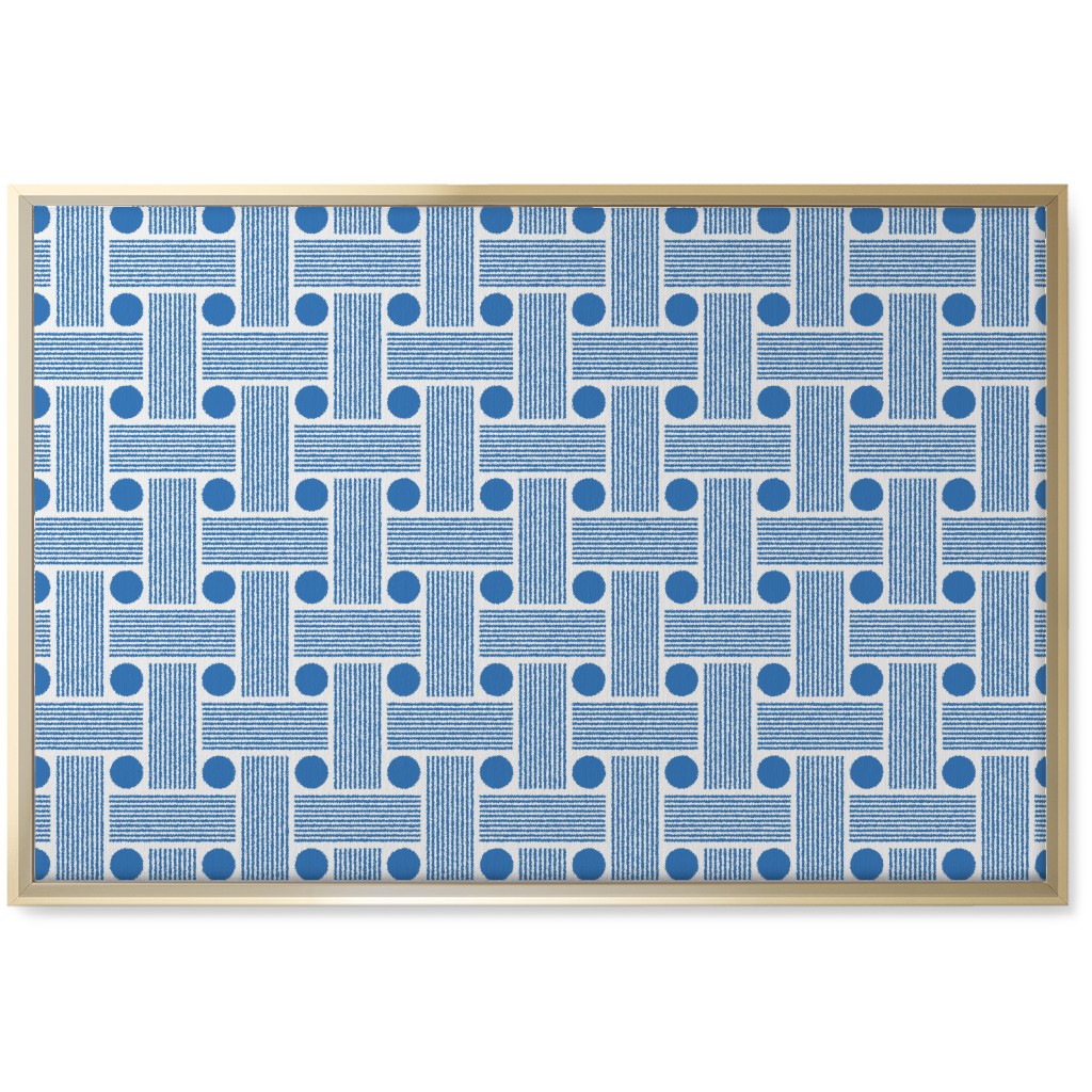 Beams - Blue Wall Art, Gold, Single piece, Canvas, 20x30, Blue, True Blue