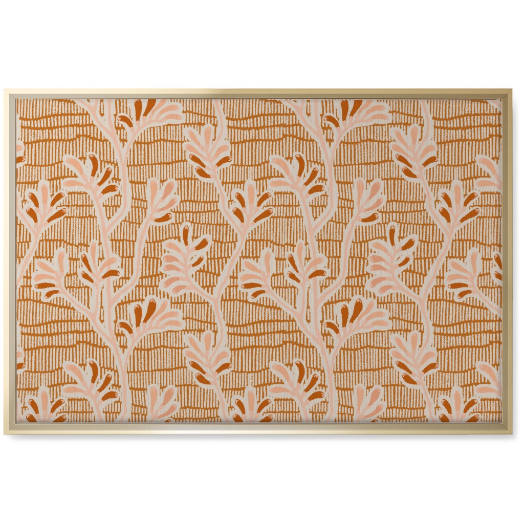 Kangaroo Paw - Floral Wall Art, Gold, Single piece, Canvas, 20x30, Pink, Bright Pink