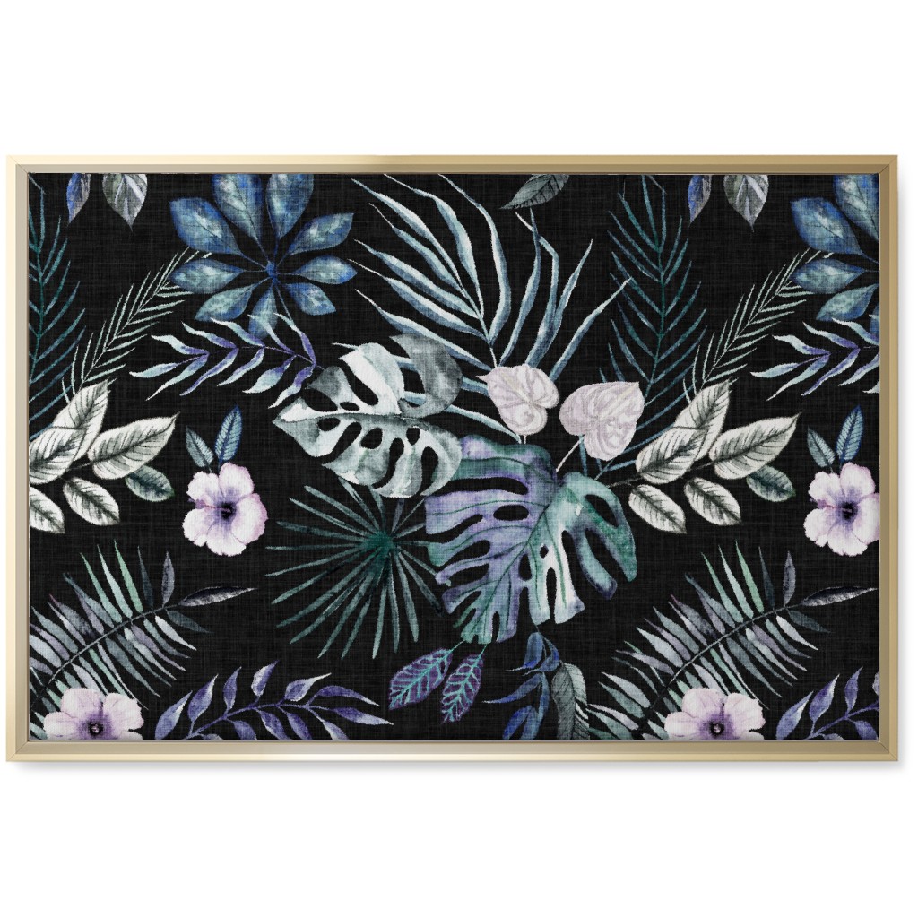 Phantasmagorial Jungle Wall Art, Gold, Single piece, Canvas, 20x30, Black