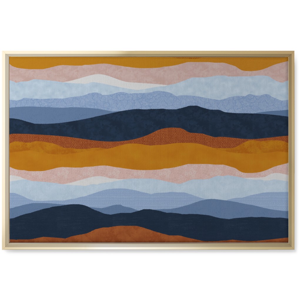 Desert Landscape Wall Art, Gold, Single piece, Canvas, 20x30, Multicolor
