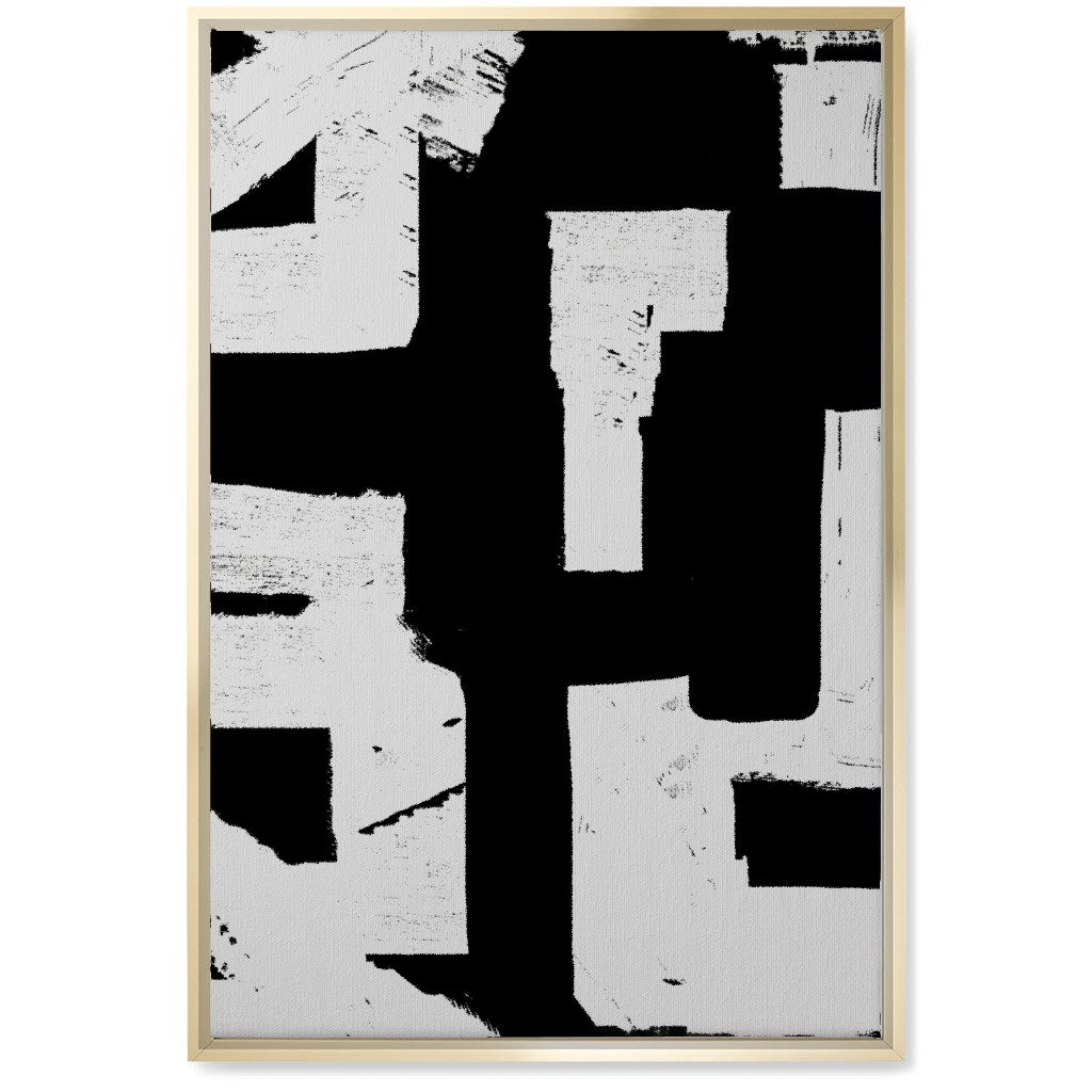 Metropolitan - Neutral Wall Art, Gold, Single piece, Canvas, 20x30, Black, Black