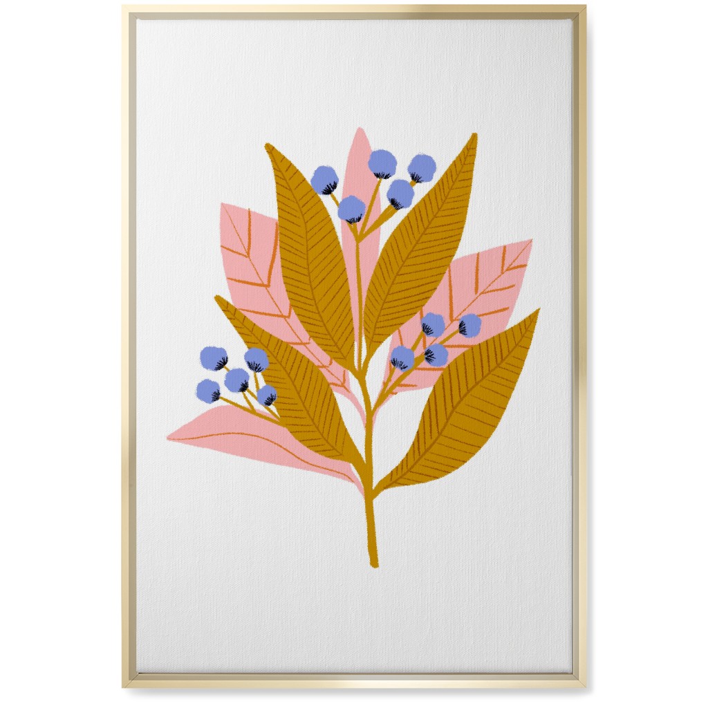 Structured Flower - Multi Wall Art, Gold, Single piece, Canvas, 20x30, Multicolor