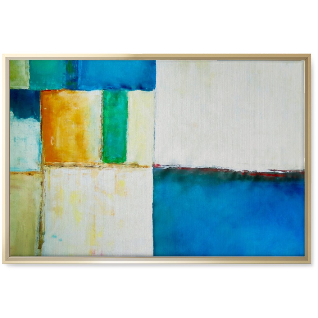 Juxtaposition - Multi Wall Art, Gold, Single piece, Canvas, 20x30, Multicolor