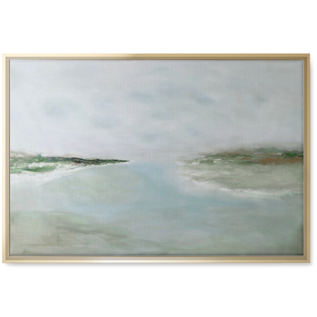 Barrier Islands Wall Art, Gold, Single piece, Canvas, 20x30, Blue