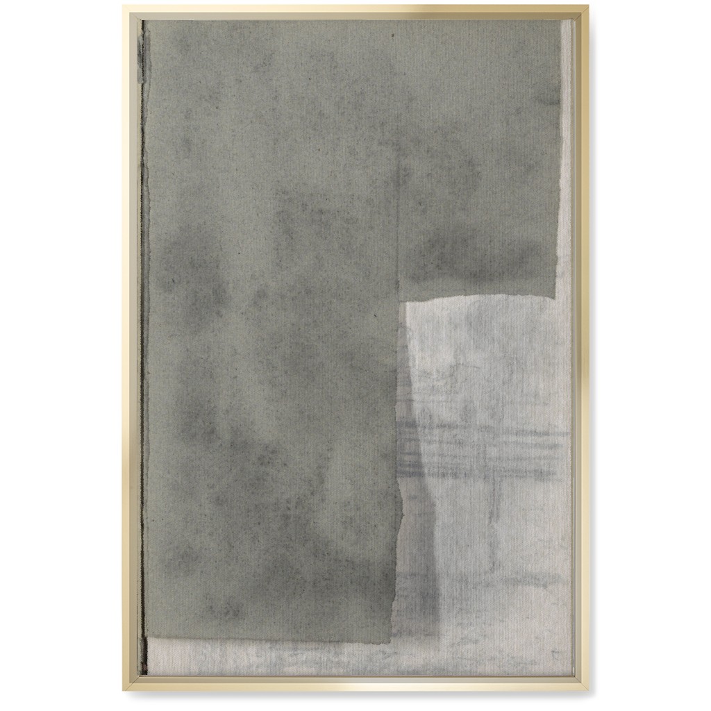 Right Graphite Diptych Wall Art, Gold, Single piece, Canvas, 20x30, Gray