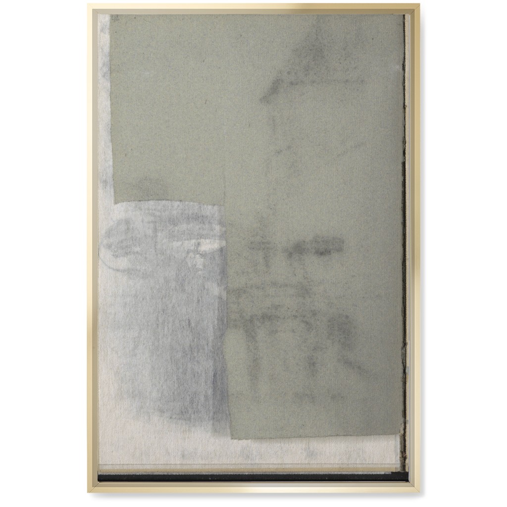 Left Graphite Diptych Wall Art, Gold, Single piece, Canvas, 20x30, Gray