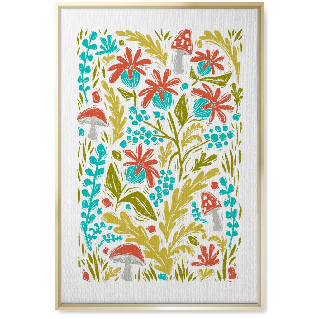 Botanical Forest - Multi Wall Art, Gold, Single piece, Canvas, 20x30, Multicolor