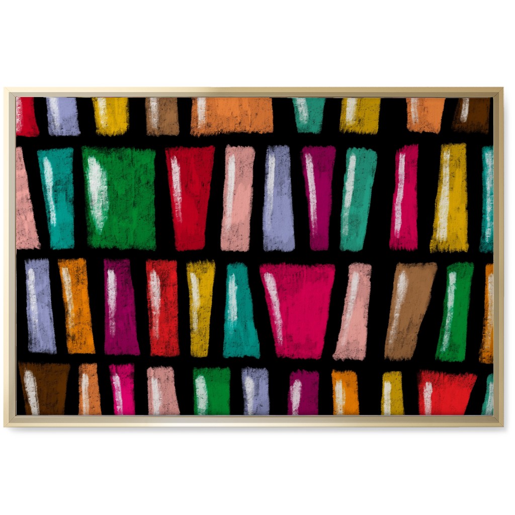 Stained Glass Abstract - Multi Wall Art, Gold, Single piece, Canvas, 20x30, Multicolor