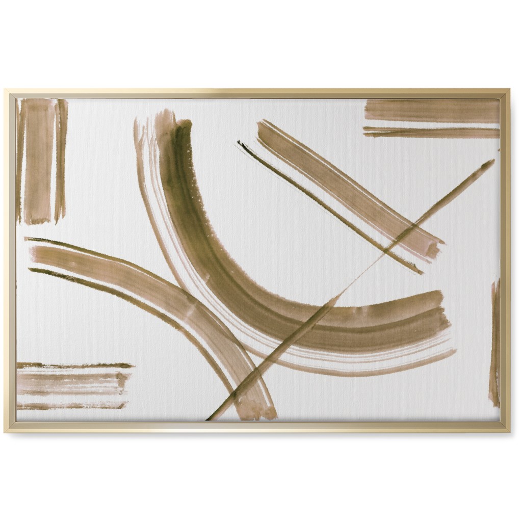 Watercolor Intersection of Minds Wall Art, Gold, Single piece, Canvas, 20x30, Brown, Wheat