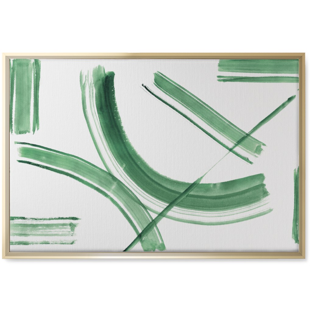 Watercolor Intersection of Minds Wall Art, Gold, Single piece, Canvas, 20x30, Green, Spruce
