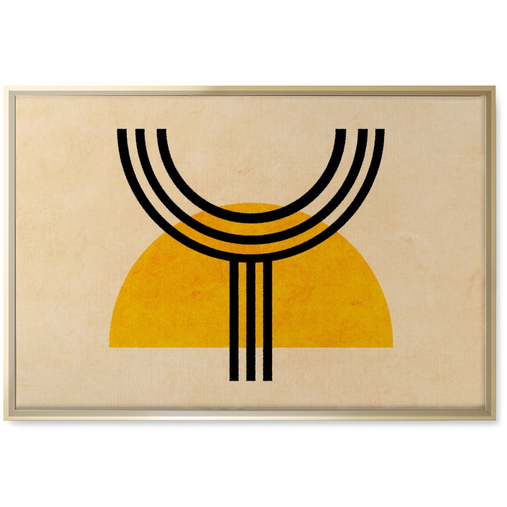 Olympus Abstract - Yellow Wall Art, Gold, Single piece, Canvas, 20x30, Yellow
