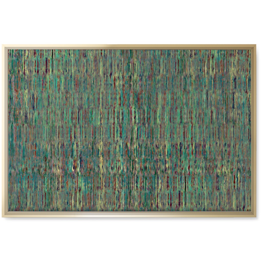 String Theory - Green Wall Art, Gold, Single piece, Canvas, 20x30, Green, Classic Green