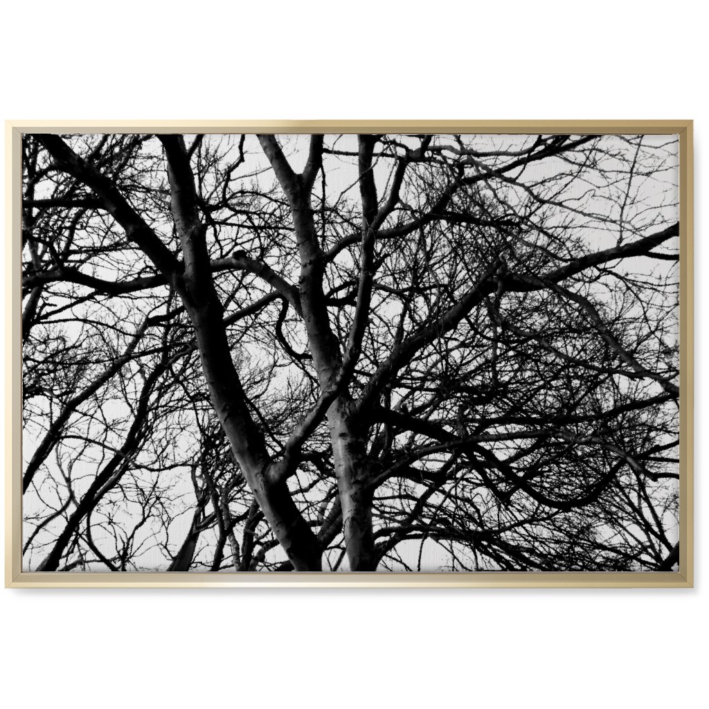 Tree Lace - Neutral Wall Art, Gold, Single piece, Canvas, 20x30, Black, Black