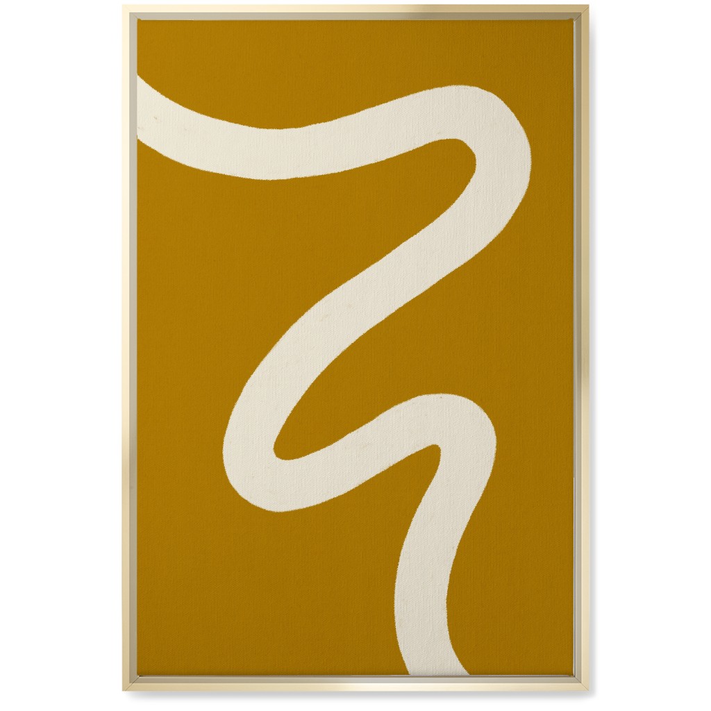 Tangled Brush Strokes Iv Wall Art, Gold, Single piece, Canvas, 20x30, Yellow