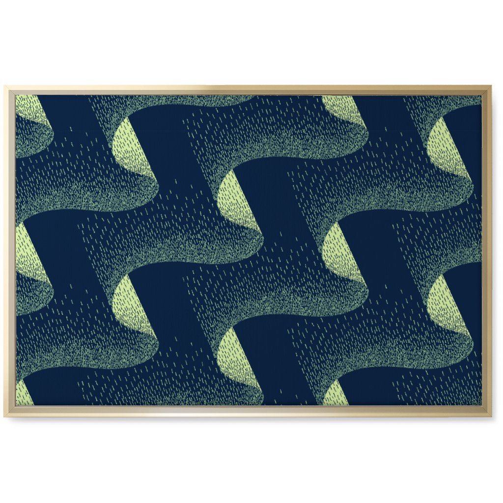 Aurora Wall Art, Gold, Single piece, Canvas, 20x30, Blue, True Blue