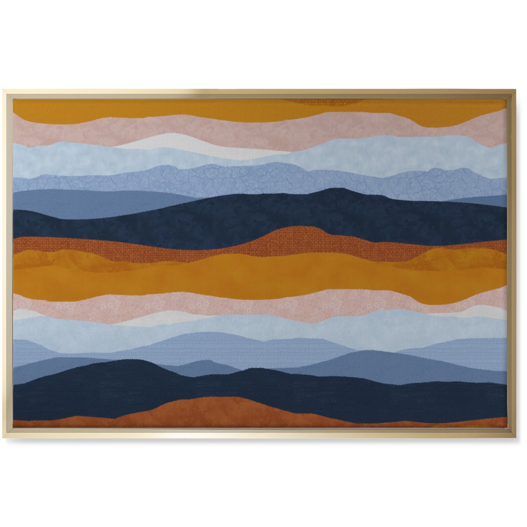Desert Landscape Wall Art, Gold, Single piece, Canvas, 24x36, Multicolor