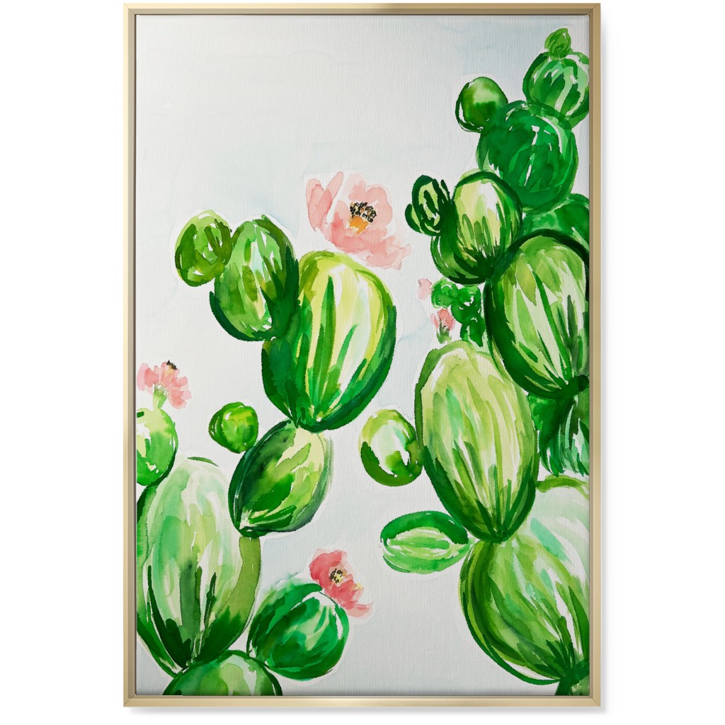 Desert Sunset - Green Wall Art, Gold, Single piece, Canvas, 24x36, Green, Classic Green