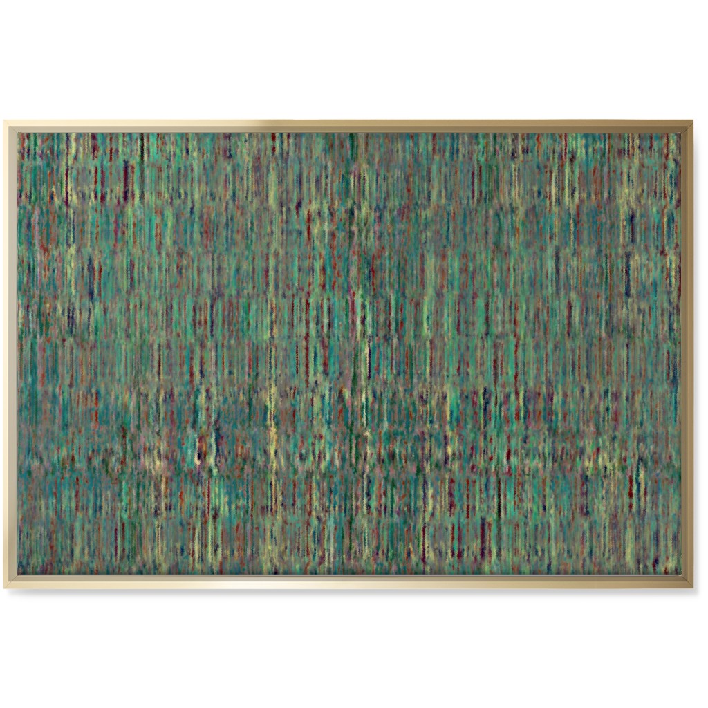 String Theory - Green Wall Art, Gold, Single piece, Canvas, 24x36, Green