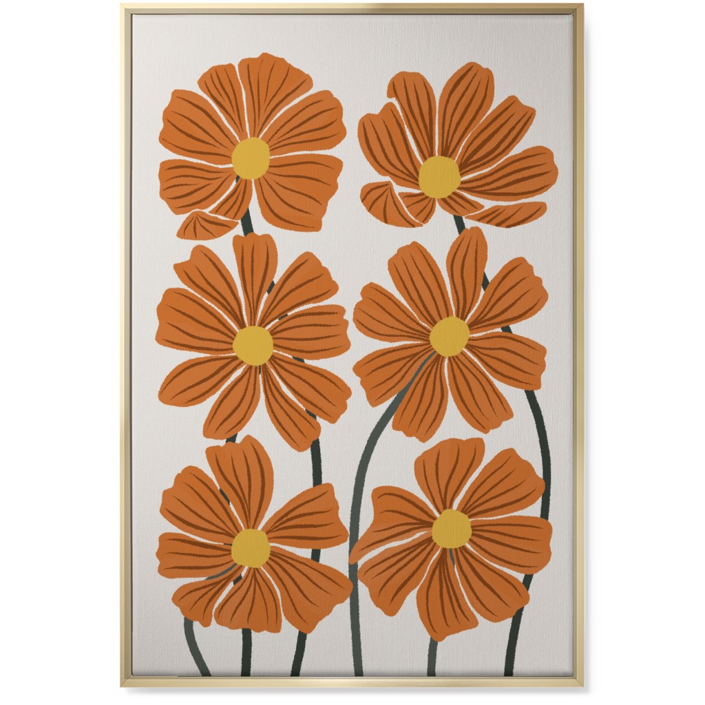 Large Orange Canvas Wall Art