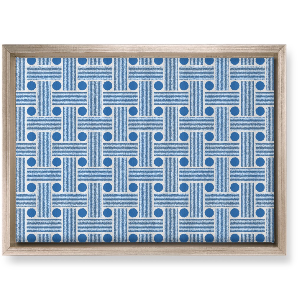 Beams - Blue Wall Art, Metallic, Single piece, Canvas, 10x14, Blue, True Blue