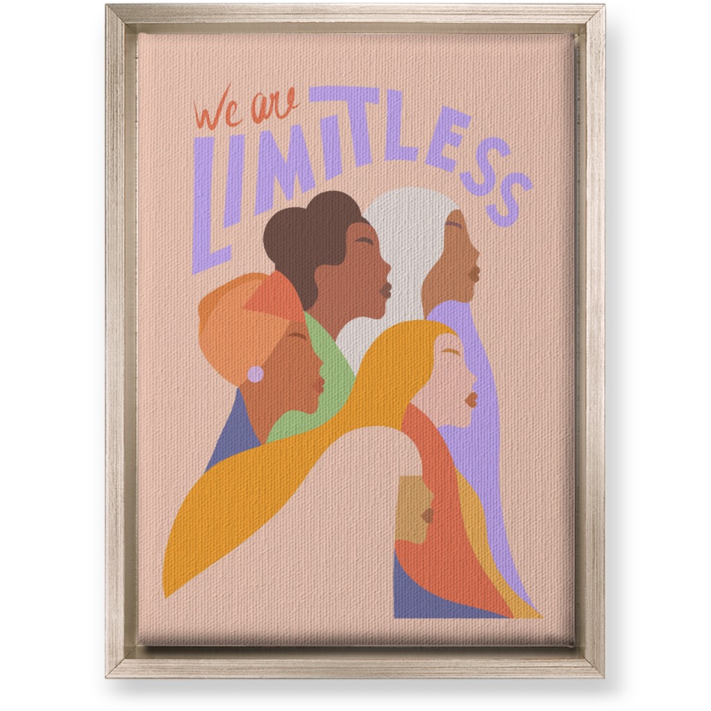 Limitless Woman - Bright Pastels Wall Art, Metallic, Single piece, Canvas, 10x14, Pink