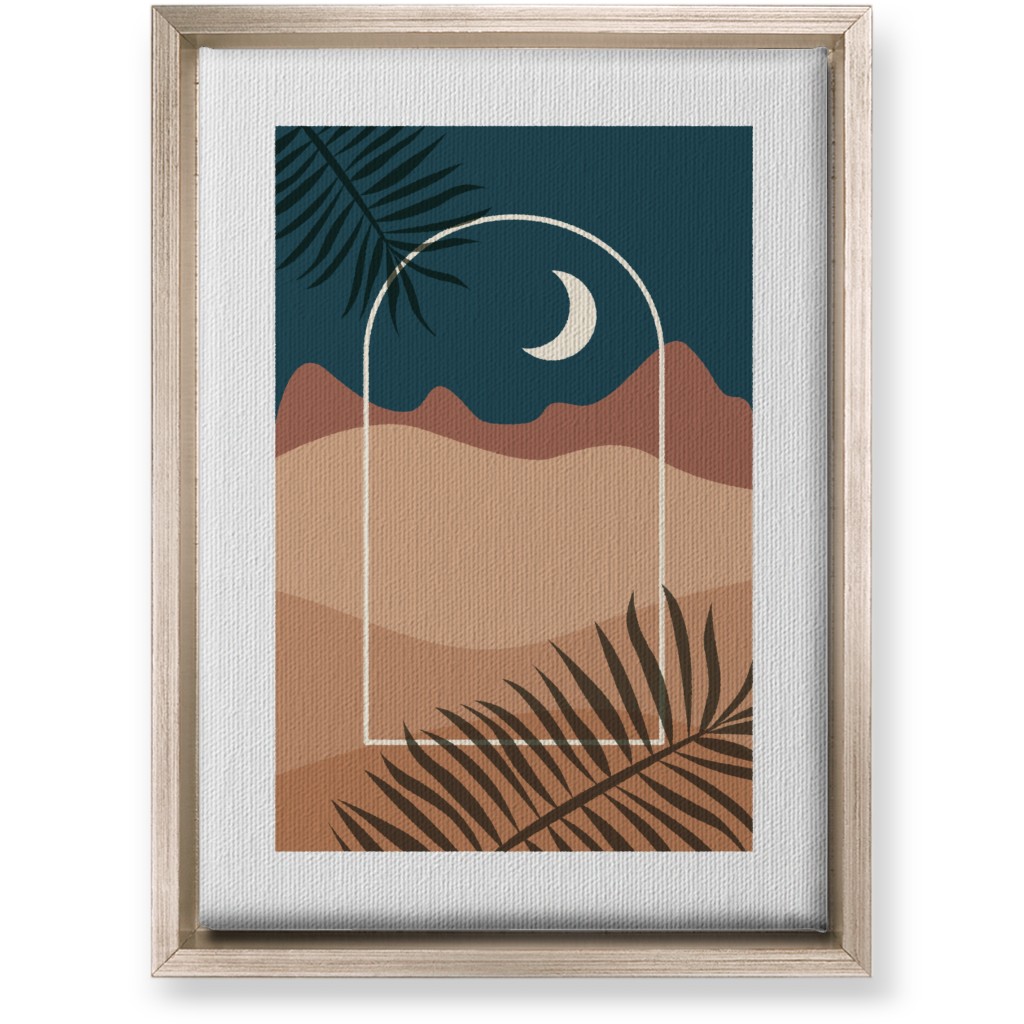 Abstract Landscapes in Windows Moon Wall Art, Metallic, Single piece, Canvas, 10x14, Multicolor, Seaweed
