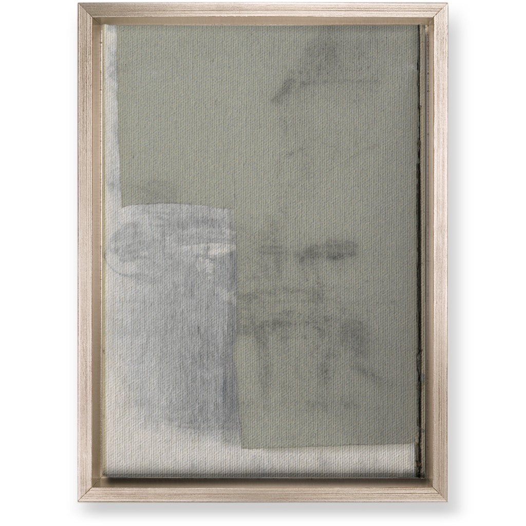 Left Graphite Diptych Wall Art, Metallic, Single piece, Canvas, 10x14, Gray, Gray