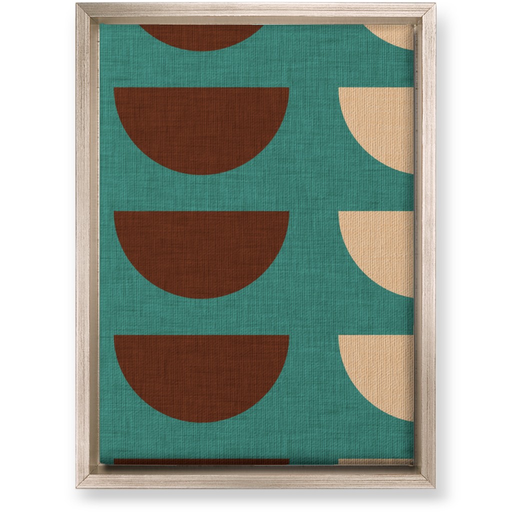 Half Moon Wall Art, Metallic, Single piece, Canvas, 10x14, Blue