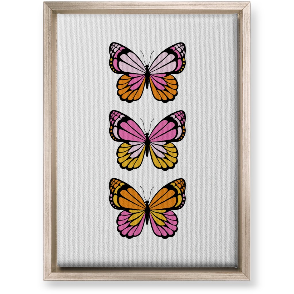 Butterfly Y2k - Warm Wall Art, Metallic, Single piece, Canvas, 10x14, Multicolor