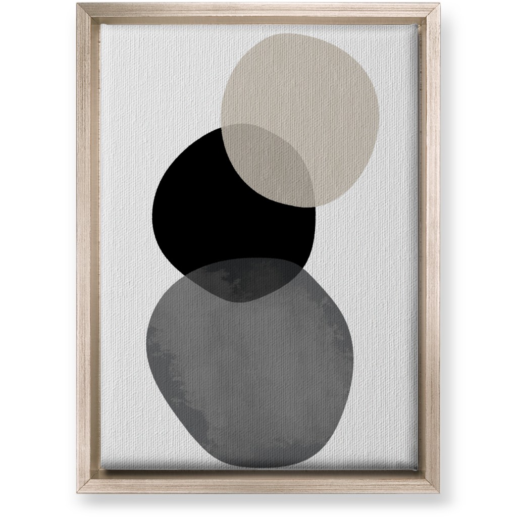 Stones Wall Art, Metallic, Single piece, Canvas, 10x14, Gray, Pebble