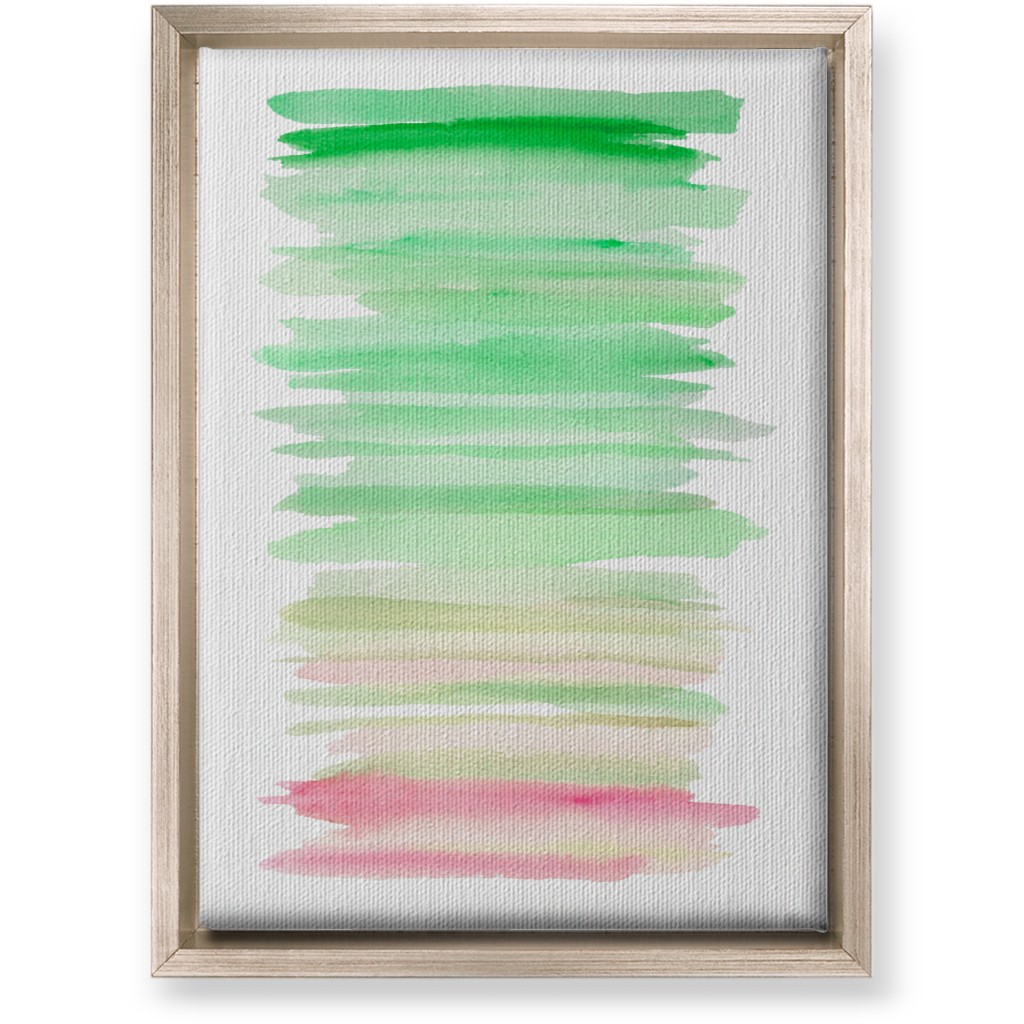 Watercolor Ocean Seashore Wall Art, Metallic, Single piece, Canvas, 10x14, Green, Spring