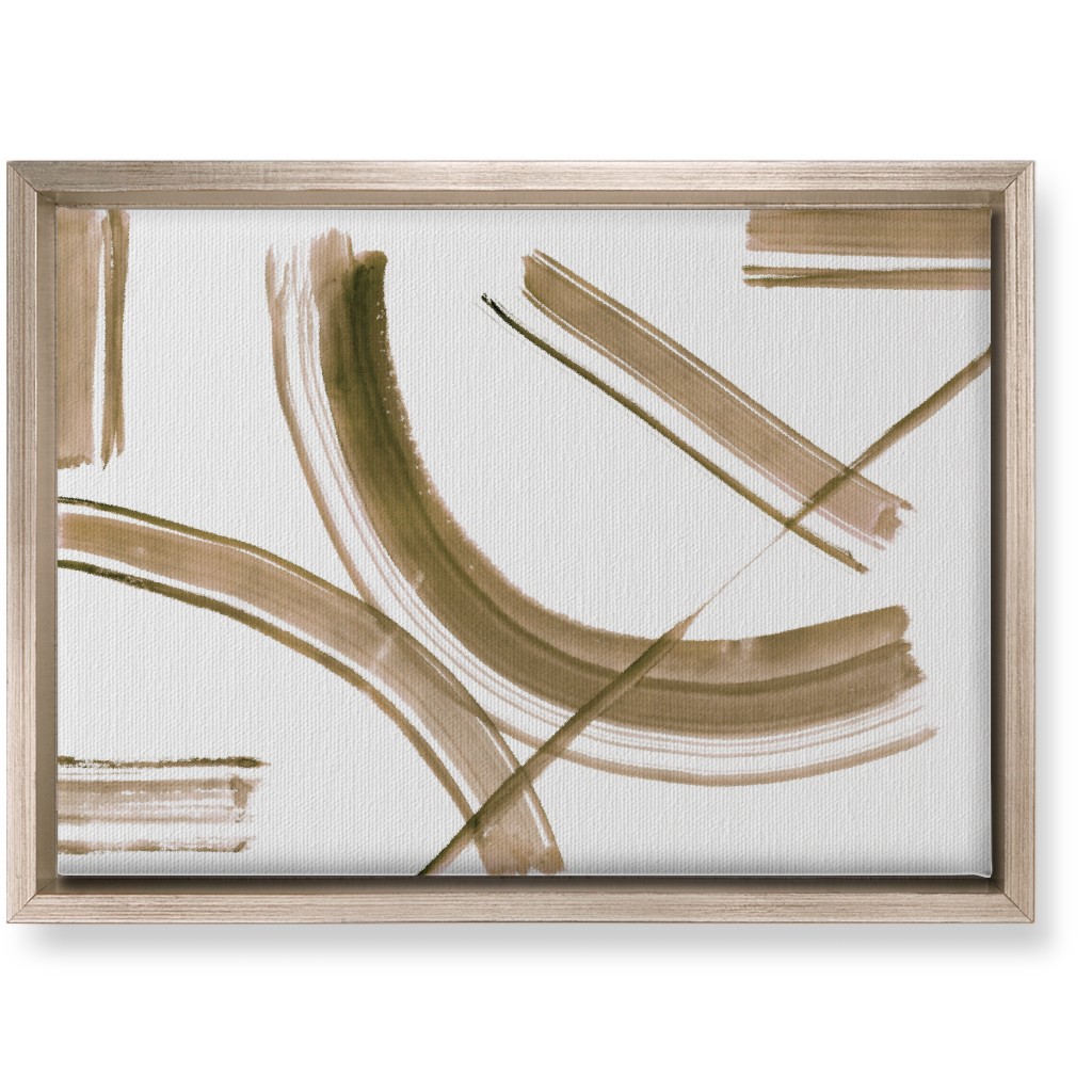 Watercolor Intersection of Minds Wall Art, Metallic, Single piece, Canvas, 10x14, Brown
