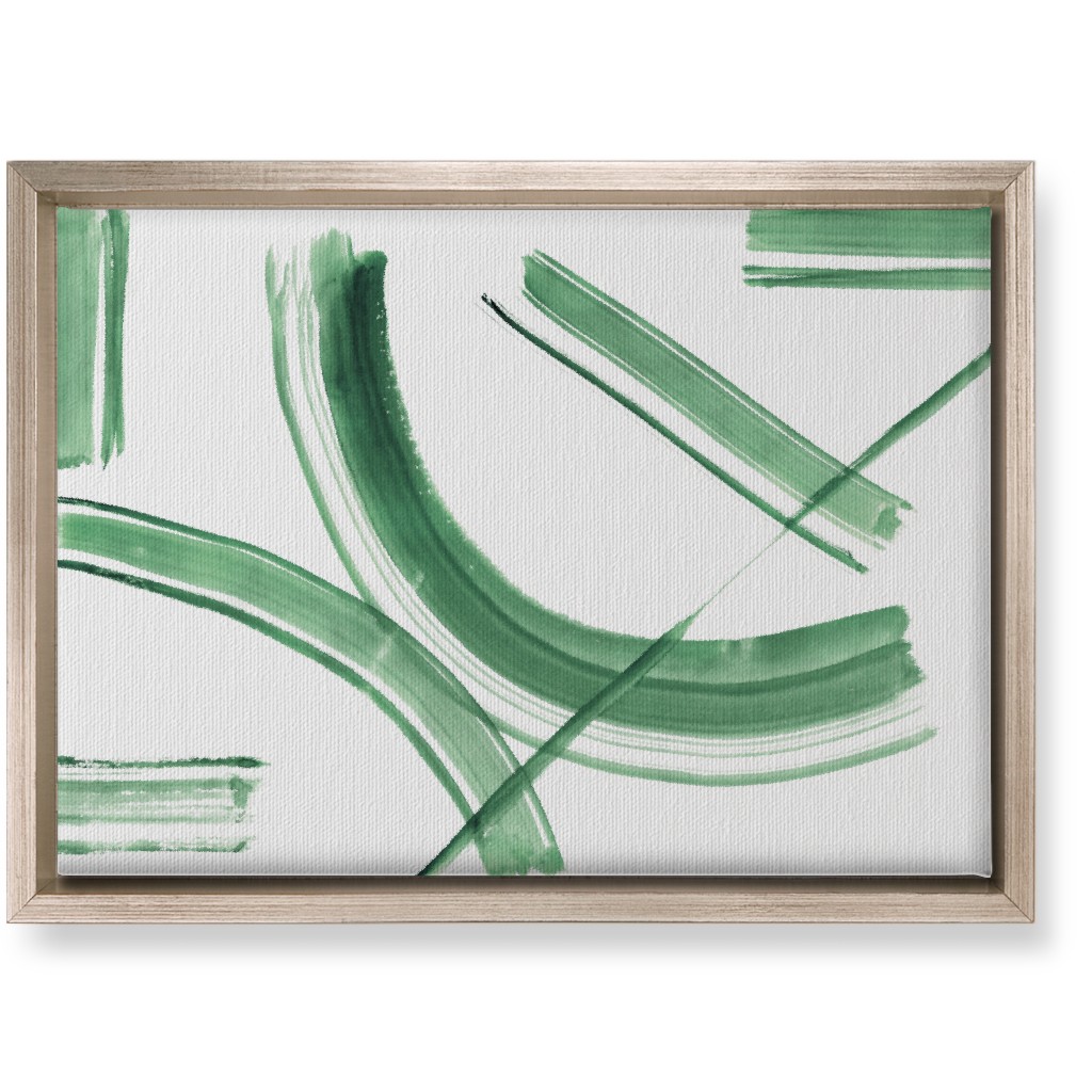 Watercolor Intersection of Minds Wall Art, Metallic, Single piece, Canvas, 10x14, Green